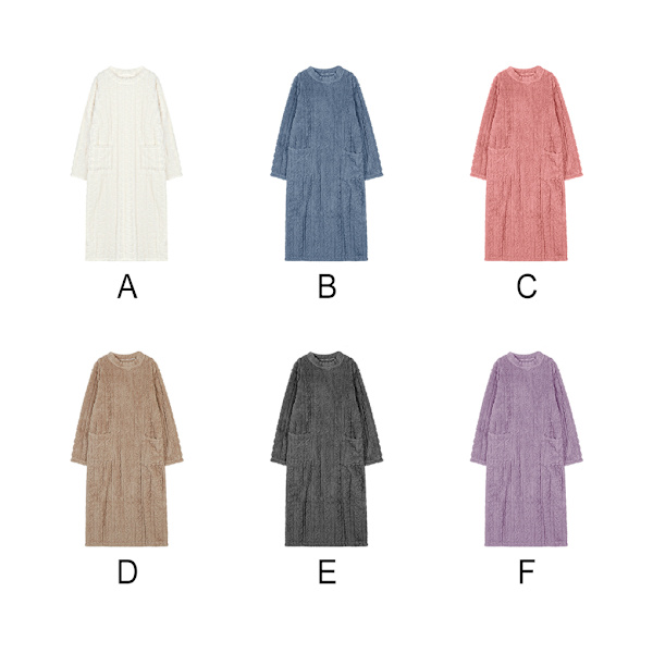 Varmt och bekvämt korallfleece nattlinne för kvinnor kall khaki khaki L(115CM)