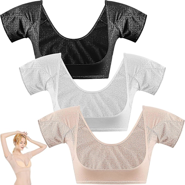 Svettevest for armhuler, pustende svettesikker undertøysvest, vaskbare armhuleinnlegg, vaskbare armhuleinnlegg Hudfarge Skin color XL