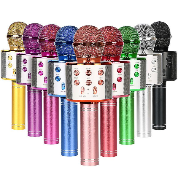 Trådløs Bluetooth Karaoke Håndholdt Mikrofon, Hjemme KTV Afspiller, Understøtter iOS Computer, Blå