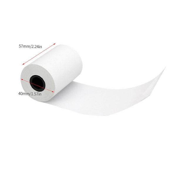 4 Ruller Termisk Kvitteringspapir 57x40mm/2.24x1.57in Hvit Termisk Papirrull Kvittering Billett Klar Utskrift For Kasseapparat 58mm POS Termisk Kvittering Utskrift