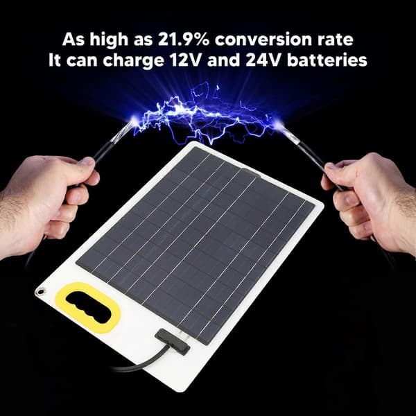 Solcellepanelsett 100W Polysilisium Solcellelader med 30A MPPT Kontroller Dobbel USB-port for Bobiler