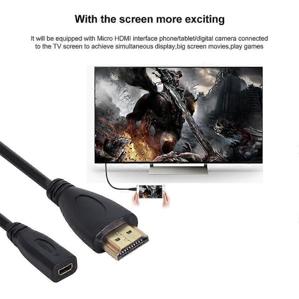 20 cm HDMI han til Micro HDMI hun adapterkabel Not Specified