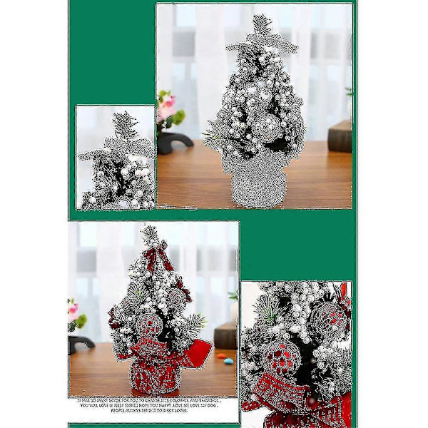 2024 3 st 20 cm Mini Julpaket Träd Skrivbordsdekor Barnpresent