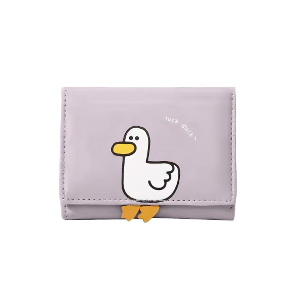 Søte lommebøker for kvinner, liten lommebok i skinn for jenter og dame lommebok purple
