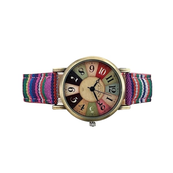 Retro Rainbow Watches Style Wild Ladies Simple Ins pigegave Purple