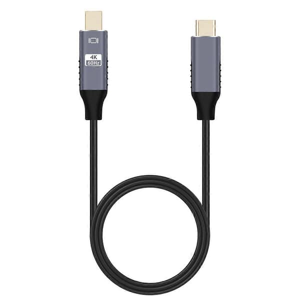 USB C - Mini Displayport -kaapeli USB Type C 3:lle Mini DP -johdolle 4K-adapterikaapeli, CJY black