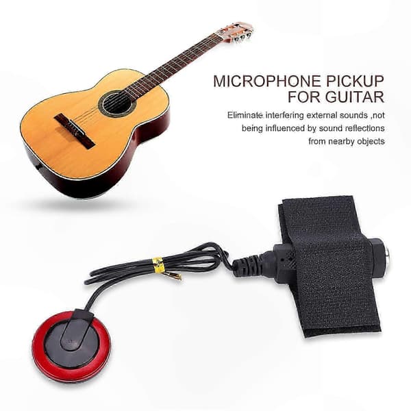 Akustisk instrumentmikrofon för gitarr, ukulele och fiol med piezo-transducer