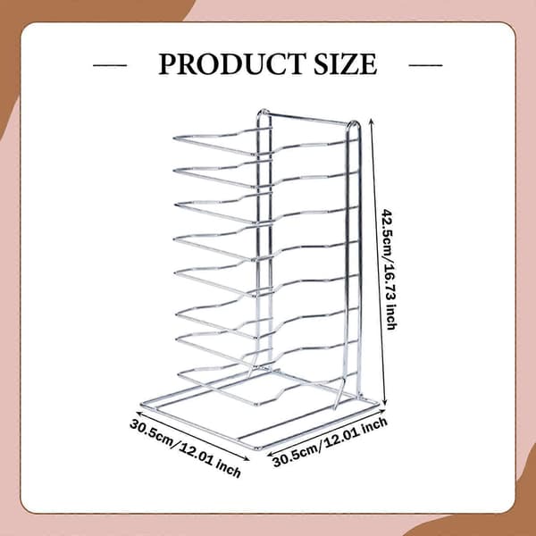 Pizza Rack Hylde Bærbar Multifunktionel Picnic Camping Opbevaring Kraftig Buffet 8 Tier