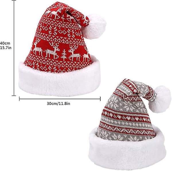 Pakke med 2 Santa-luer for voksne