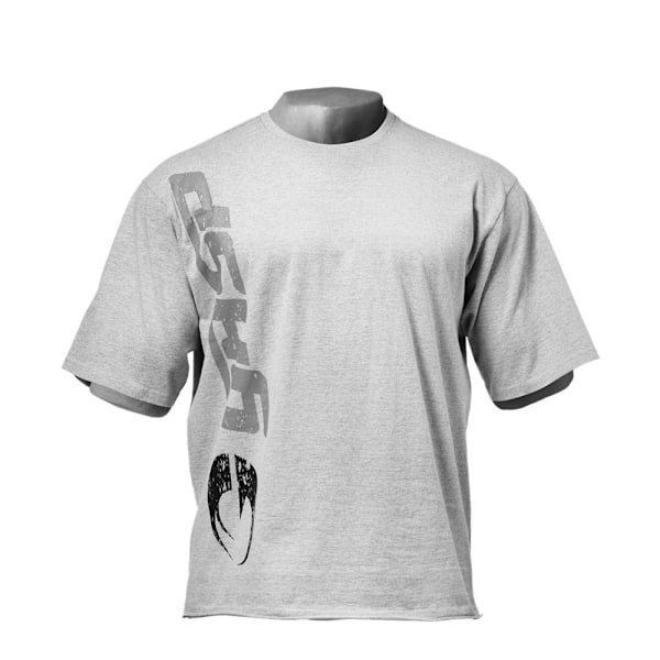 Treningsskjorte for menn, sports-T-skjorte, rund hals, kortarmet sportstopp Grå Grey 3XL