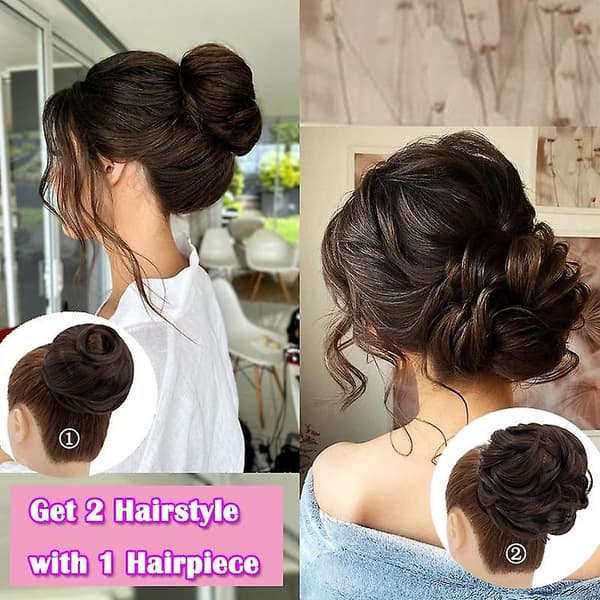 Messy Bun Hårstycke HårknutsförlängningarCJY 1
