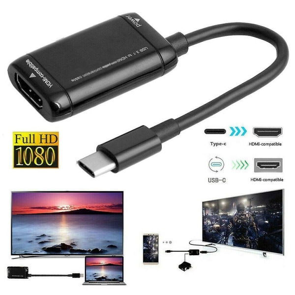 USB-C Type C MHL til HDMI videokabeladapter til telefontablet pad