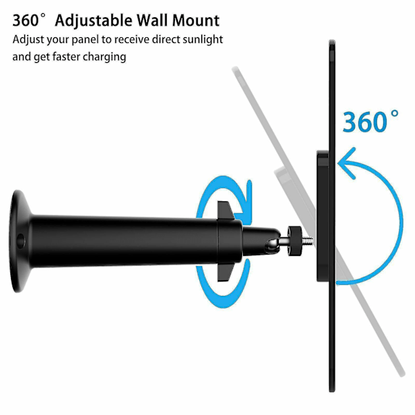 Solcellepanel lading for Arlo Ultra/ultra 2/ pro 3/ pro 4/ pro 3 spotlight/go 2 4w