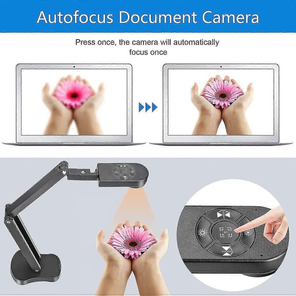 4k USB-dokumentkamera, A3-storlek 8mp webbkamera och presentationsstativ visualiseringsklassrum