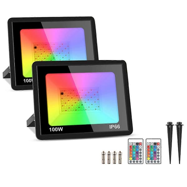 2 kpl 100W RGB LED-kohdevaloja