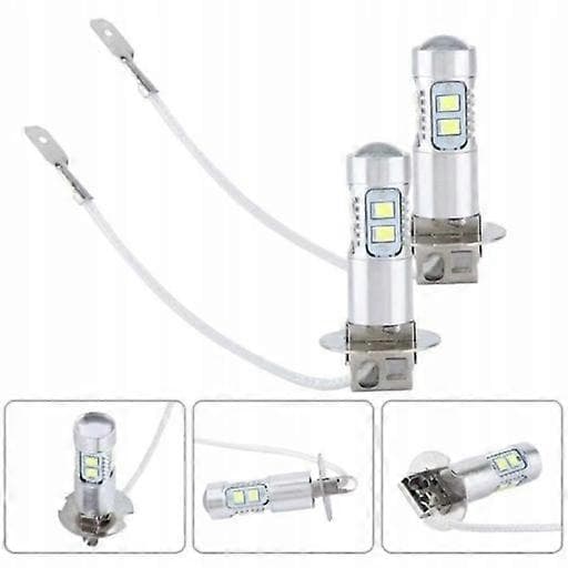 2x Främre Led H1 Vit 6000k 12-24v Canbus 3600lm 6000 K