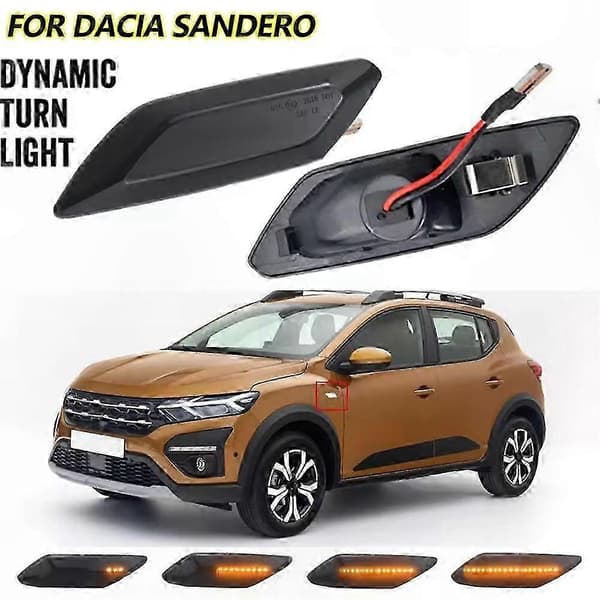 LED-sidemarkeringslys til Dacia Logan Sandero Dynamisk Blinklys A