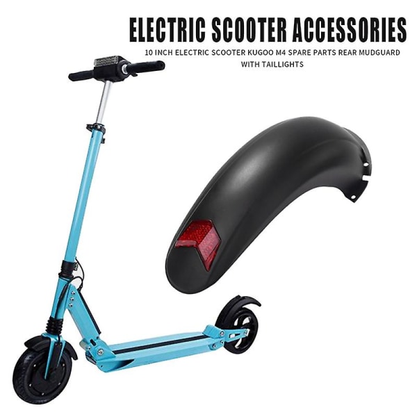 10 tommers elektrisk scooter bakskjermbeskytter med baklys for Kugoo M4