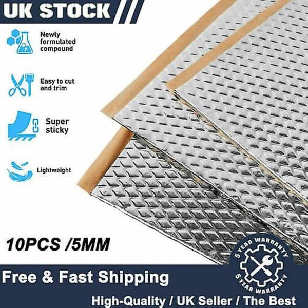 10 stk. lyddempende matter for bil, varebil, 5 mm, ny