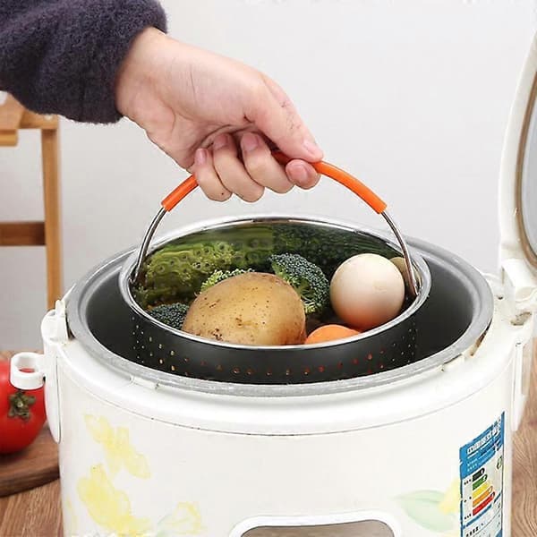 Dampkurv i rustfrit stål Instant Pot tilbehør til 3/6/8 Qt Instant Pot silver 16.5*18cm