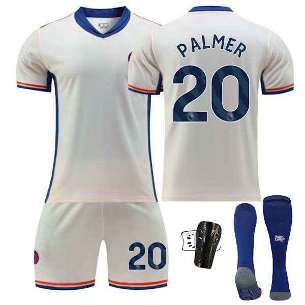 Chelsea Hjemme Fotballdrakt Barn 2024-2025 - Borte Palmer Nr. 20 - Sokkbeskyttere 20 Nr. 20 - Sokkbeskyttere No. 20 - Sock Guards 20