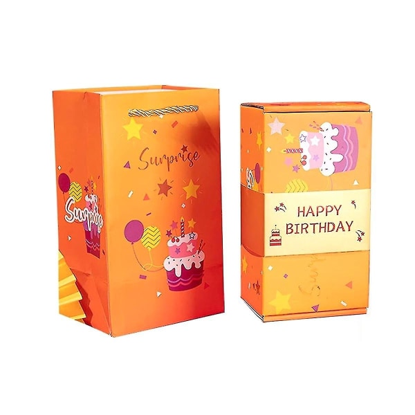 Exploderande presentförpackning Pengar Pop Up Surprise Födelsedagsupptåg Box, Money Roll Presentbox för kontantpresent, Chi
