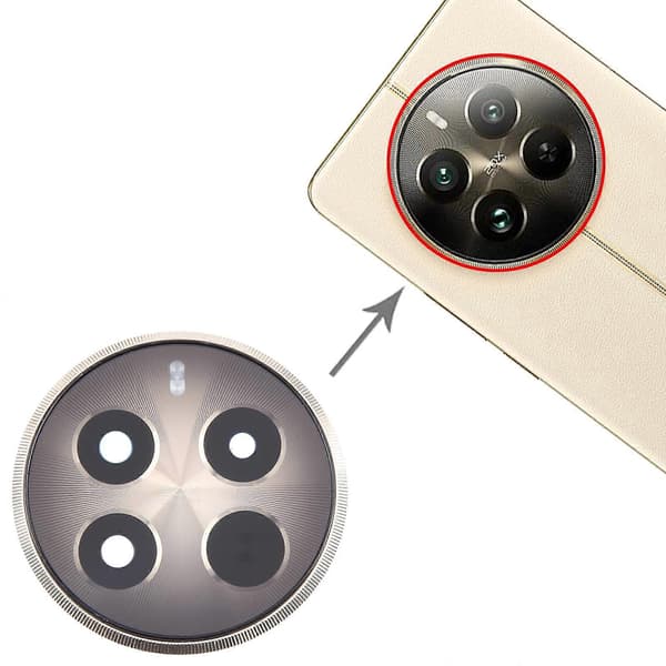 Til Realme 12 Pro KOMPATIBELt kameralinsedæksel Gold