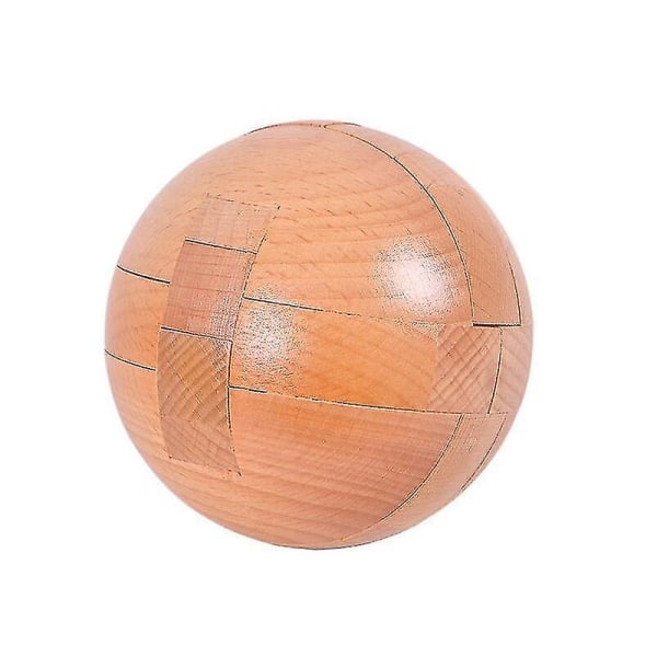 3D-pallon muotoinen palapeli, 12 kpl puinen koottava ja irrotettava pulmapallo, Iq Loogiset aivojumppapelit, Fidget Stressilelut -lahja aikuisille - Jxlgv