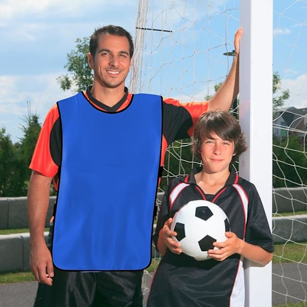Sportförkläden för vuxna, träningsvästar, sportträning, fotboll, basket, rugby sportvästar, storlek XL Blue