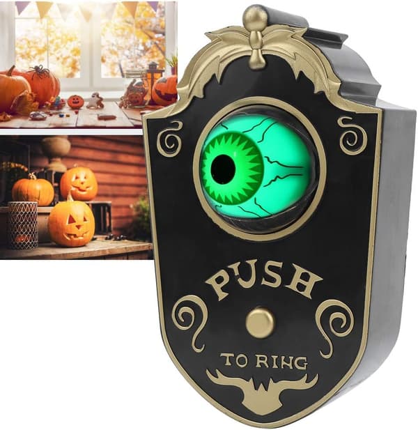 Halloween-dörrklocka, ögonglobsbelysning, ögonglobsdörrklocksdekoration, CJY