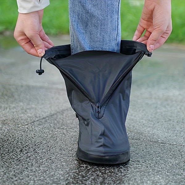 Universal Waterproof Non-slip Short Rain Boot Covers, PVCCJY Black Black S\uff0836-37\uff09