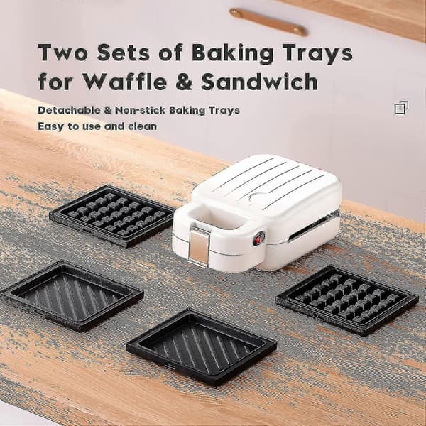 Mini Sandwich Maker Hjem Lys Morgenmad Maker Sandwich Toaster TA