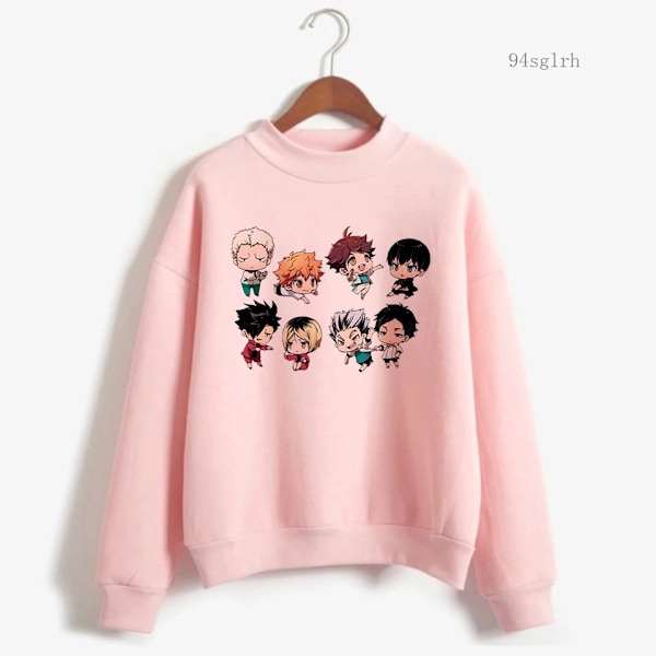 Anime Haikyuu Huppari Toppar Herr Harajuku Muoti Streetwear Kawaii Oya Graafinen Crewneck Puloverit Unisex Sweatshirt Mies 11310 11310 M