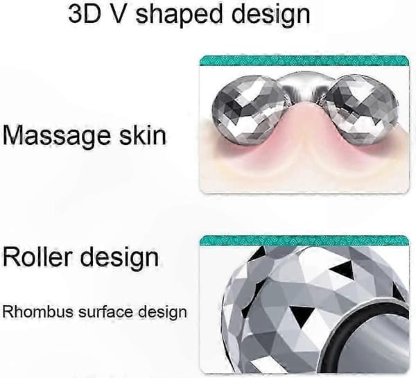 3D Ansiktsrullmassager för att minska svullnad och för avkoppling