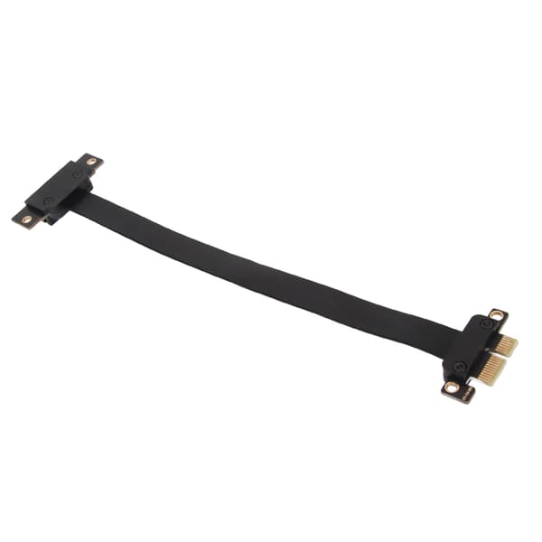 PCIE 3.0 1X Extension Cable 90 Degree Right Angle PCIE Riser Card Ribbon Extender Full Speed Extension Cable 10cm / 3.9in