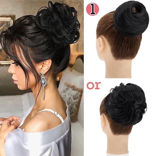 Messy Bun Hårstycke HårknutsförlängningarCJY 1