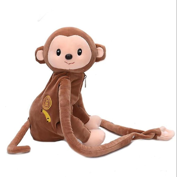Naiset Ihana Monkey Pehmo Reppu Olkalaukku Sarjakuva Lasten Täytetyt Eläimet Crossing Bag Messenger Bags Syntymäpäivälahja