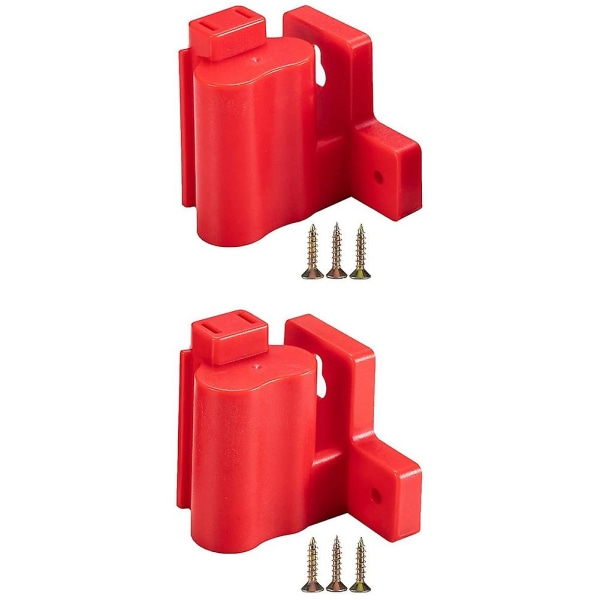2 pakker verktøy Borfesteholder, passer for M12 12V verktøyholder Dockhenger med 6 skruer (rød)