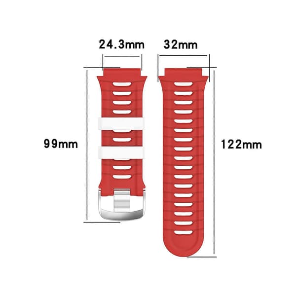 Til Garmin Forerunner 920XT To-farvet stålspænde urrem CJY White Red