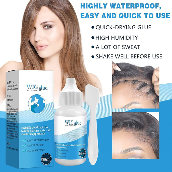 Osynligt hår Spets Peruk Lim Adhesive Peruk Limning Peruk Lim Salon Använd verktyg 38ml Hårlim för förlängningar