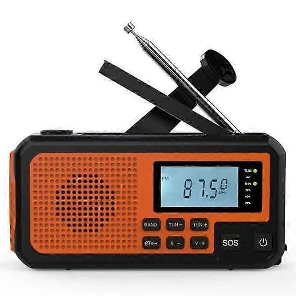 373 Multifunktionell Utomhus Nödvev Am / Fm Solradio Power Bank, Eu Version