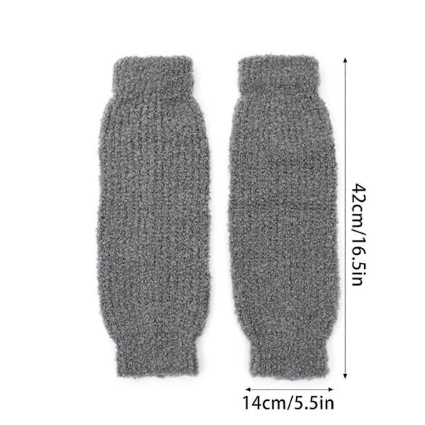 Women's Cable Knit Leg Warmers Solid Color Comfortable and Chic Boot Socks White