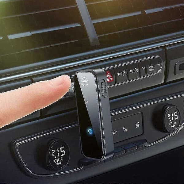 Trådløs lydadapter 3,5 mm Aux-mottaker, Bluetooth 5.0-sender for TV, PC og strømmeenheter Black