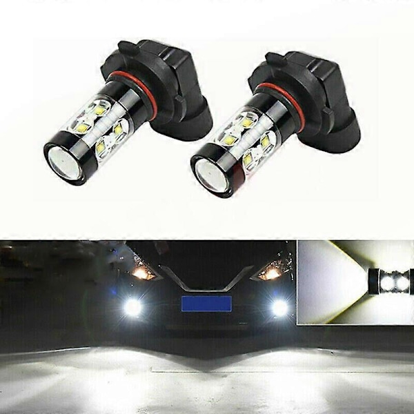 6X Vita LED Dimljus DRL Körljus Lampor Combo Kit För 2007-14 Cadillac Escalade