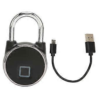 Bluetooth fingeraftrykslås USB-opladning 360 graders genkendelse App Smart Nøglefri Lås til Android til IOS-system ( )