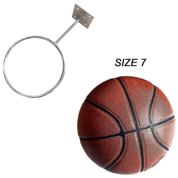 5-pakks veggmontert ballholder for utstilling av basketball, volleyball, etc.