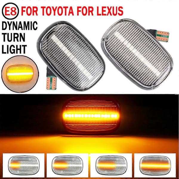 Til Toyota 1992-2007 Corolla E10/E11/E12 LED Dynamisk Sidemarkeringsblinklys Indikator Blinker SignallampeCJY Dynamic Smoked Black