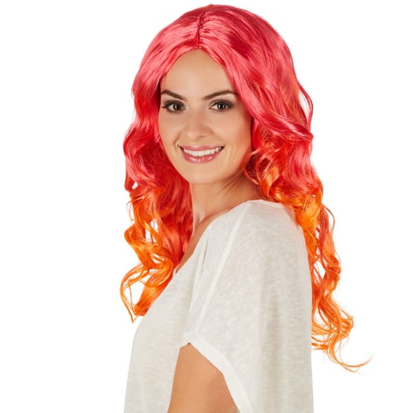 tectake Ombré-kihara peruukki, CJY Red en-US