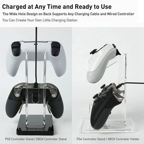 Universal Dobbelt Controller Holder Kompatibel Med Ps4 Ps5 One Switch, Controller Stativ, (Lyseblå)