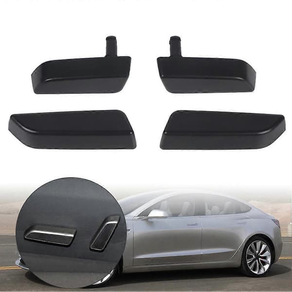4 stk. sædejusteringsknapper til Tesla Model 3 2017-2020 1098841-00-E, 1098843-00-E, 1098840-00-D, 1098842-00-D Black
